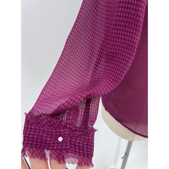 Anthropologie HD In Paris Size 6 Sheer Blouse EUC - Picture 9 of 12